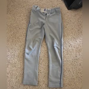 Russell -baseball pants m/L with tailored piping and tapered legs.